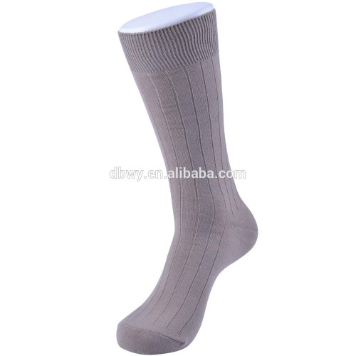 High Quality Pure Cotton Blank Color Dress Crew Socks Men