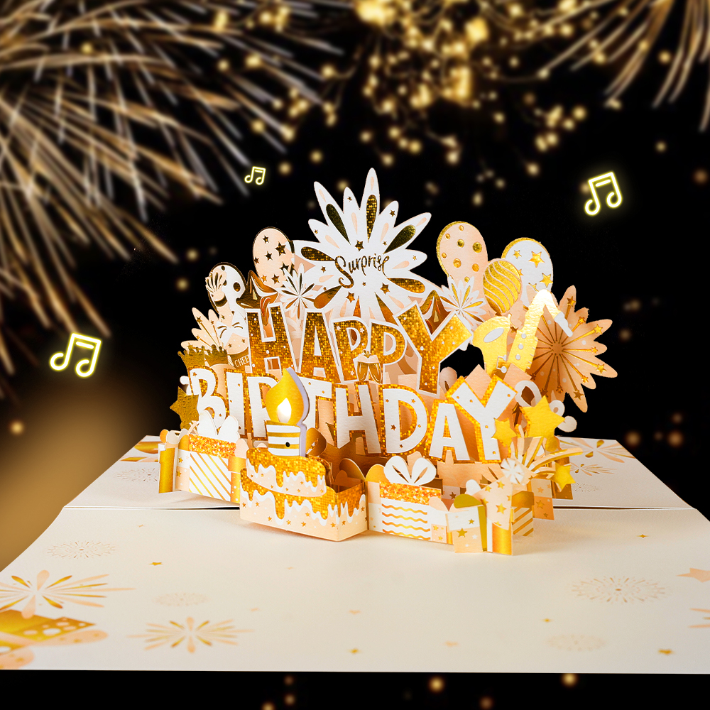 interactive birthday music box card