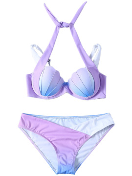 Sexy Women Halter Bikini Sets Women Fashion Printed Two Pieces Swimwear