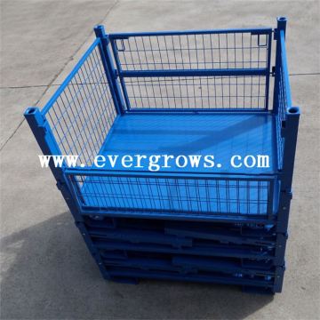 Foldable Metal Wire Mesh Stacking Container
