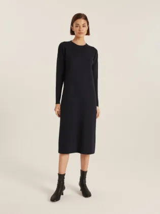 Breathable Long V-Neck Knitted Dress Autumn Sweaters