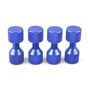 4 PCS xanh 1-1/8 \ "Hai lỗ hổng mặt bích được đặt nhôm nhôm
