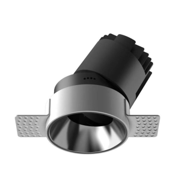 Adjustable COB LED Trimless Downlight - Round Ceiling Indoor 9W/12W Spotlight