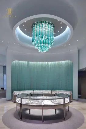Unique elegant tiffany glass chandelier for lobby