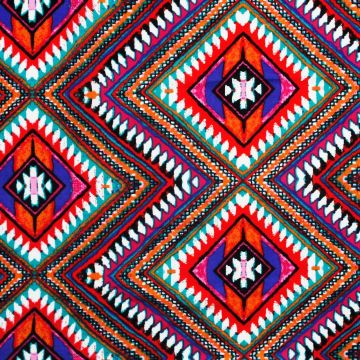 Red Diamond Shape Geometric Pattern Viscose/Polyester and Printed Polyester Fabric: High Quality Material Search Engine