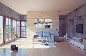 Layered Circles Wall Art Abstract Livingroom Oil Painting
