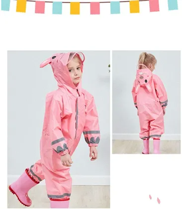 Kids Winter Transparent Raincoat