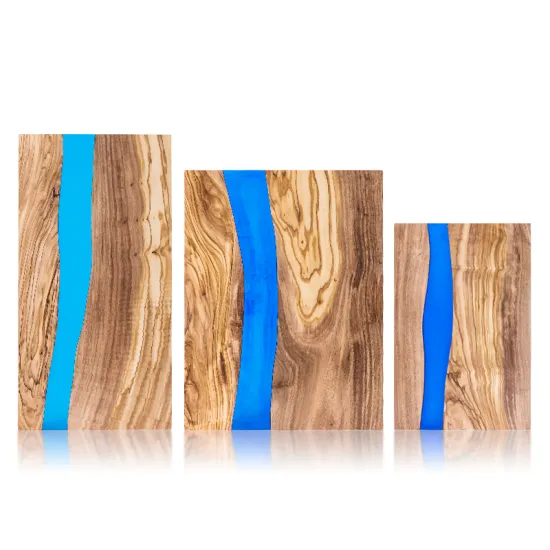 Custom Olive Wood & Epoxy Resin Cutting and Serving Board Design