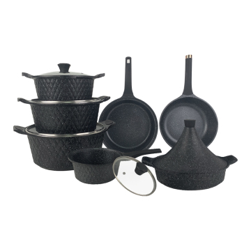 Morocco Style Tagine Pots and Pans Set - Non-Stick Kitchen Cookware with Glass Lid