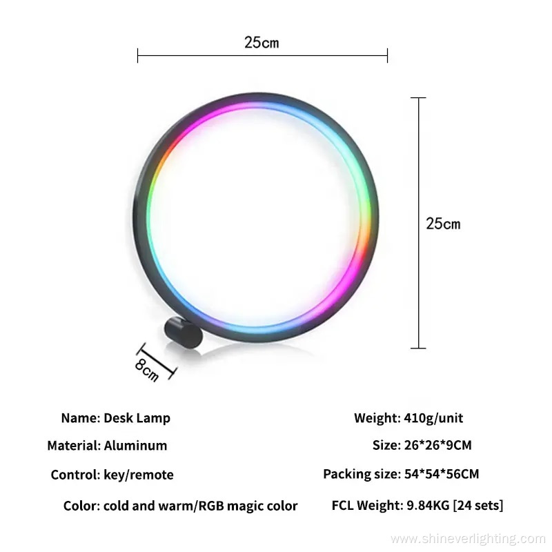 Color Changing Remote Control Dimmable LED Table Lamp