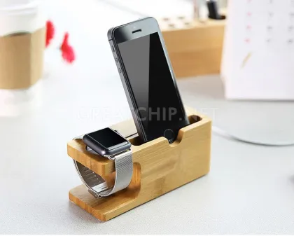 Smart watch holder for apple watch wood holder