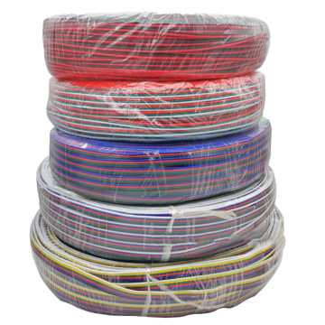 LED Strip Lights Power Cables with Copper Wires - 2 to 6 Pin Core Connections (0.3, 0.5, 0.75mm²) Flat Options