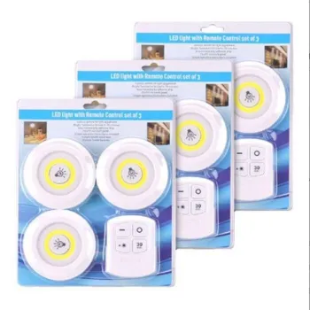 Dimmable Cabinet Bottom Light with Remote Control COB LED Wall Lamp for Wardrobe Bathroom Night Light