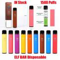 Elf Bar 1500 Puffs dispensável Vape Hot Sale