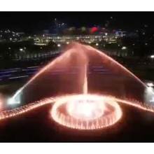 Large music fountain with water