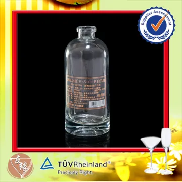 300ML Small Bottle Cork Glass Transparent Glass Wine Bottle For Cognac
