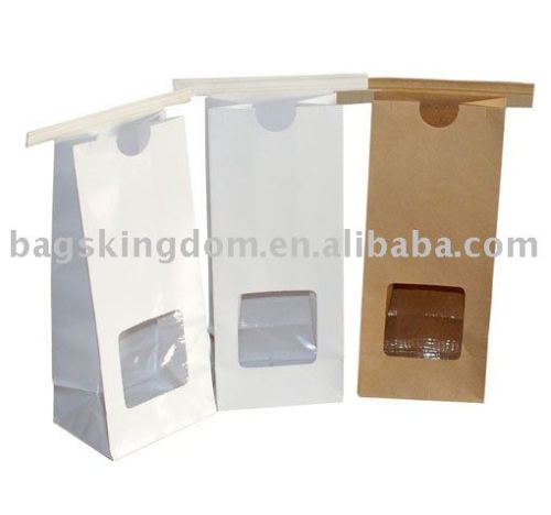 kraft paper pouch/bag with tin tie