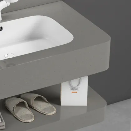 Marbled Integrated Vanity Sink for Luxury Bathroom