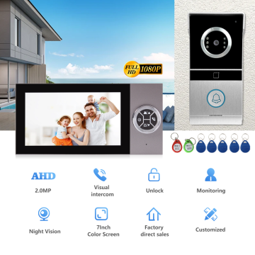 Buy Online: Video Doorbell with 4-Wire Interphone, ID Card Unlock, & Monitors for Double Rooms