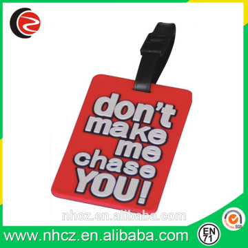 Logo Printing Luggage Tag Soft PVC Tag