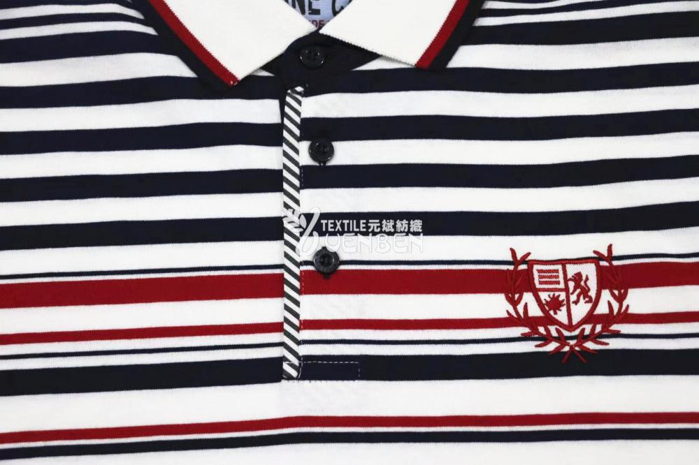 Men's YD Stripe Polo With Piping Placket