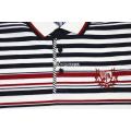 Polo de rayas YD para hombre con tapeta de ribete