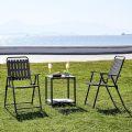 Plastic folding vertical striped outdoor chair