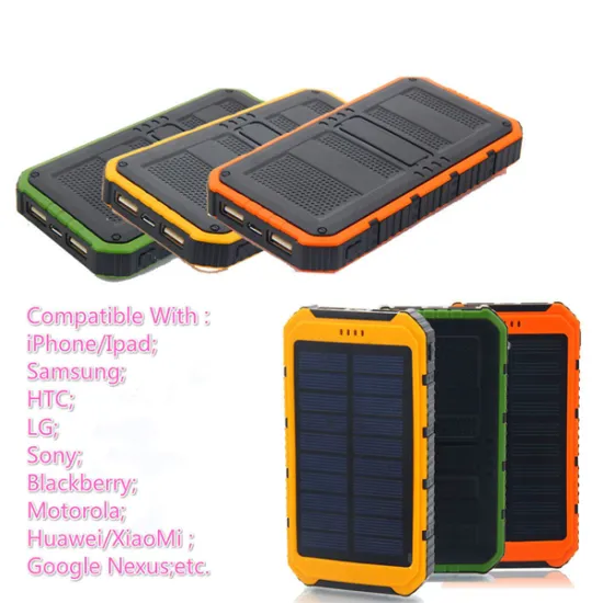 Dual USB Solar Power Bank 12000mAh