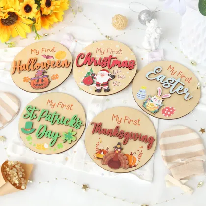 My First Holiday Milestones Photo Props