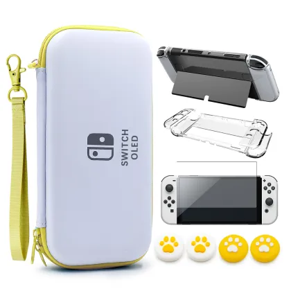 Nintendo Switch OLED Accessories Bundle: Cases, Carrying Case, and Storage Bag
