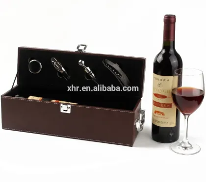 one bottle wine box leather wine box with wine accessories