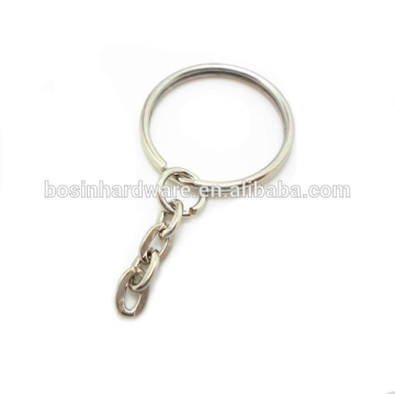 Fashion High Quality Metal Split Ring With Flat Chain