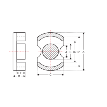 Material de ferrita suave núcleo PJ40 Bobbin Mn-Zn Ferrite