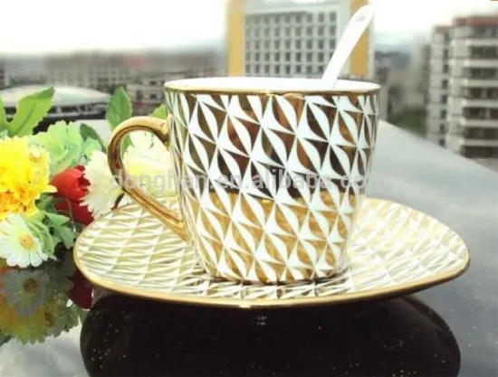 factory cheap custom golden coffee set