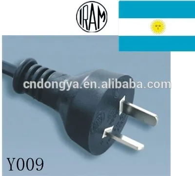 Argentina Iram AC Power Cord with 2-Pin Plug