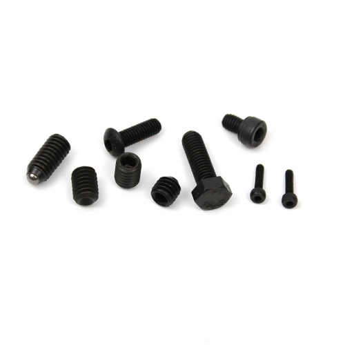 Tornillos de ajuste hexadecimal de zinc negro con pelota