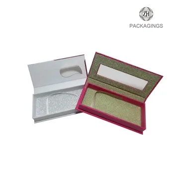 PVC window folding custom eyelash packaging box