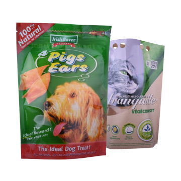 El envasado de alimentos impreso personalizado se levanta el bolso del alimento para animales de la bolsa