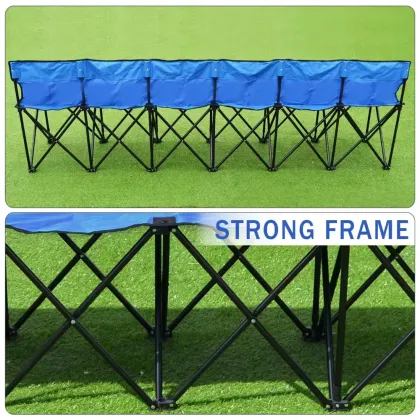 Custom Metal Lounge Long Patio Garden Lightweight Portable 6 Person Beach Outdoor Events Sports Folding Camp Folding Chair