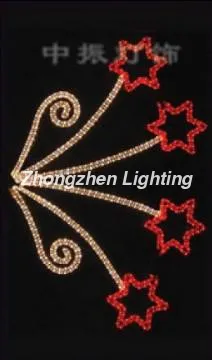 Red flower motif  street decorating light