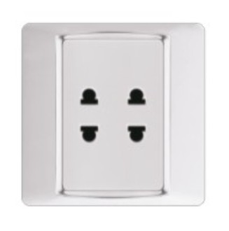 AC86 2 Gang 2 Pin Wall Socket