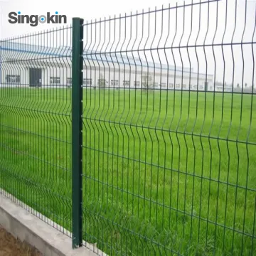 Hot Dipped Galvanized 3D Welded Wire Mesh Fence Panel with Square Post