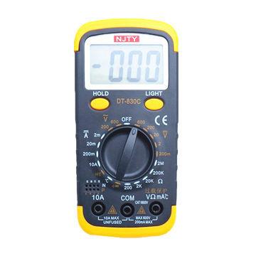 830C Portable Multimeter with Buzzer, Backlight and Temperature Testing