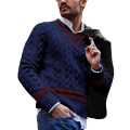 V-Neck-Jumper-Männer gestreift