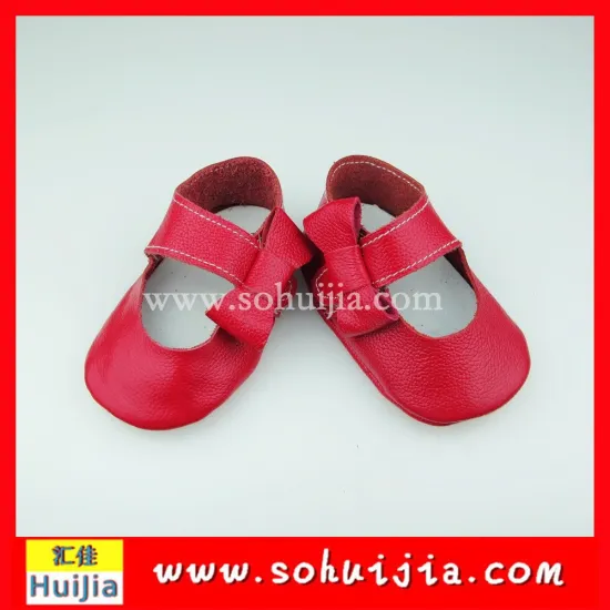China supplier alibaba website red bow moccasins soft flat real leather shoes for baby girl