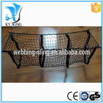Auto Black Mesh Three Pocket Trunk Cargo Organizer Storage Net