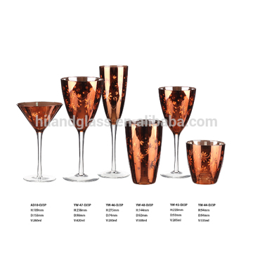 Promotional wholesale electroplating wine glass