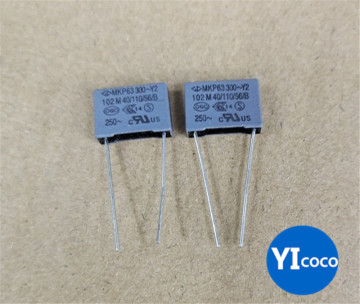 MKP63 Farad Y2 Safety Capacitor 102300V AC 0.001uF P10MM 102M300VAC