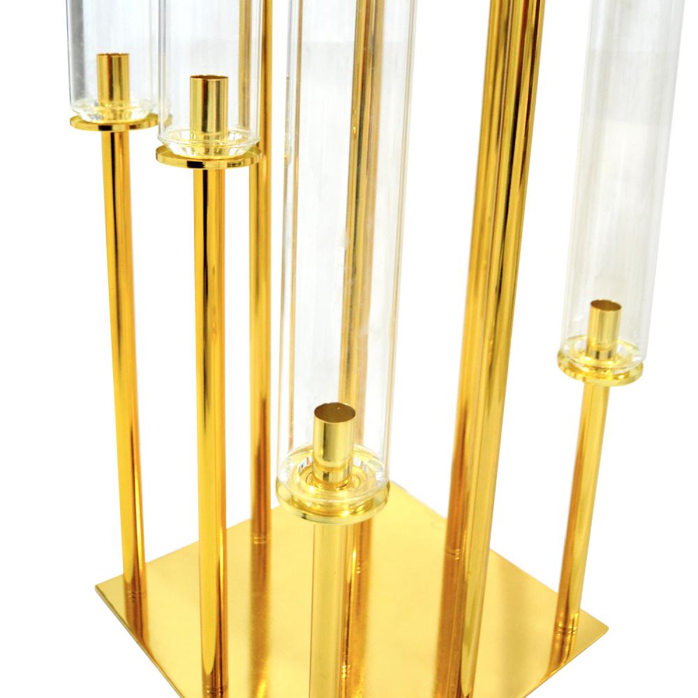 Large Floor Gold Taper Candle Holders For Wedding