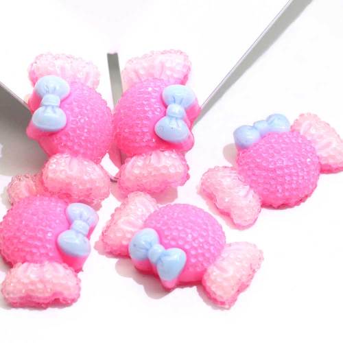 Fabrikpreis Kawaii Mini Bowknot Süße Süßigkeiten Flache Rückseite Harz Cabochon Für DIY Spielzeug Dekor Perlen Schleim Handmade Craft Dekor